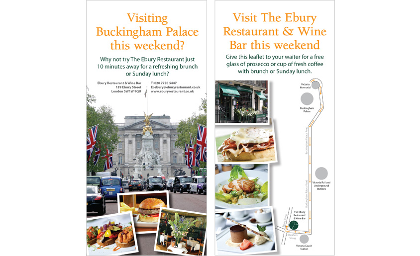 Ebury Restaurant and Wine Bar leaflet