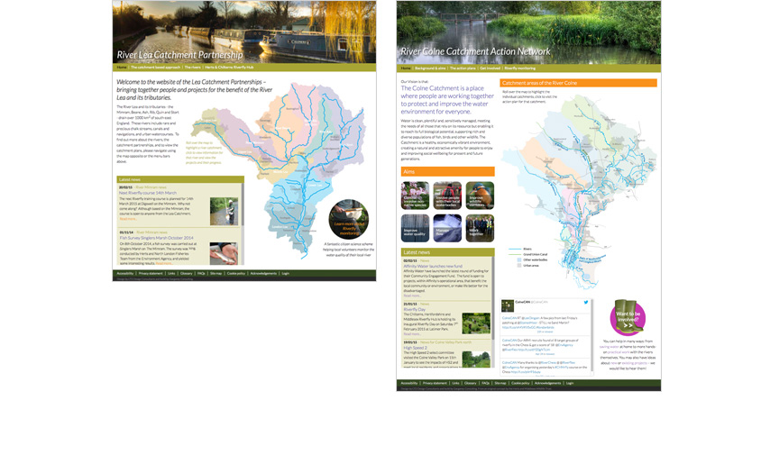 Rivers Lea and Colne websites